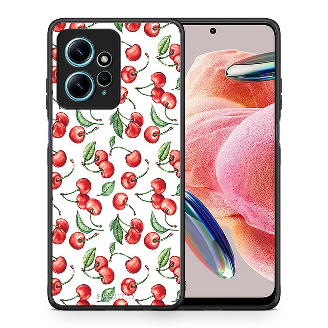 Θήκη Xiaomi Redmi Note 12 4G / Redmi K60 Pro Cherry Summer από τη Smartfits με σχέδιο στο πίσω μέρος και μαύρο περίβλημα | Xiaomi Redmi Note 12 4G / Redmi K60 Pro Cherry Summer Case with Colorful Back and Black Bezels