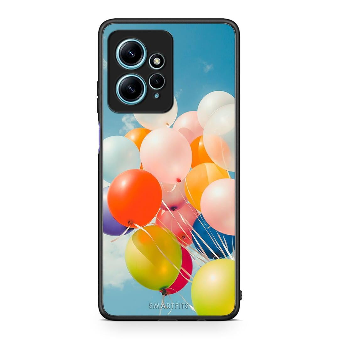 Θήκη Xiaomi Redmi Note 12 4G / Redmi K60 Pro Colorful Balloons από τη Smartfits με σχέδιο στο πίσω μέρος και μαύρο περίβλημα | Xiaomi Redmi Note 12 4G / Redmi K60 Pro Colorful Balloons Case with Colorful Back and Black Bezels