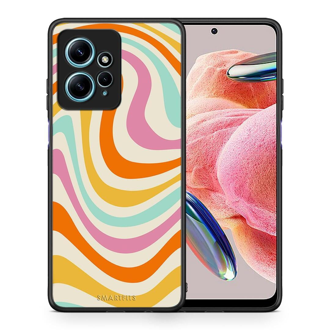 Θήκη Xiaomi Redmi Note 12 4G / Redmi K60 Pro Colourful Waves από τη Smartfits με σχέδιο στο πίσω μέρος και μαύρο περίβλημα | Xiaomi Redmi Note 12 4G / Redmi K60 Pro Colourful Waves Case with Colorful Back and Black Bezels