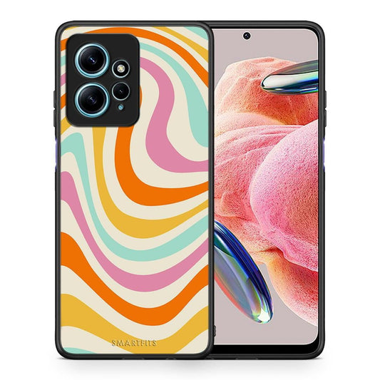 Θήκη Xiaomi Redmi Note 12 4G / Redmi K60 Pro Colourful Waves από τη Smartfits με σχέδιο στο πίσω μέρος και μαύρο περίβλημα | Xiaomi Redmi Note 12 4G / Redmi K60 Pro Colourful Waves Case with Colorful Back and Black Bezels