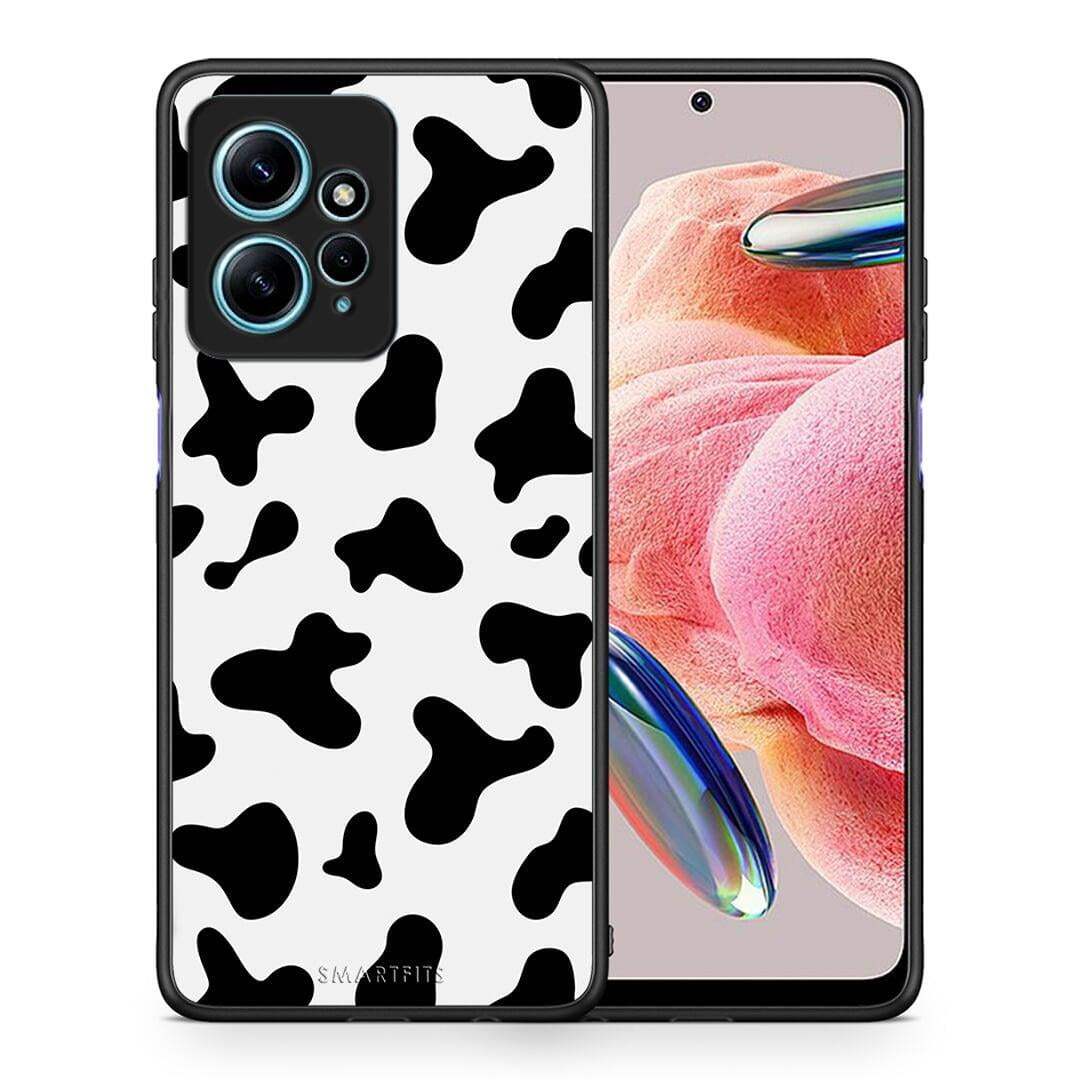 Θήκη Xiaomi Redmi Note 12 4G / Redmi K60 Pro Cow Print από τη Smartfits με σχέδιο στο πίσω μέρος και μαύρο περίβλημα | Xiaomi Redmi Note 12 4G / Redmi K60 Pro Cow Print Case with Colorful Back and Black Bezels