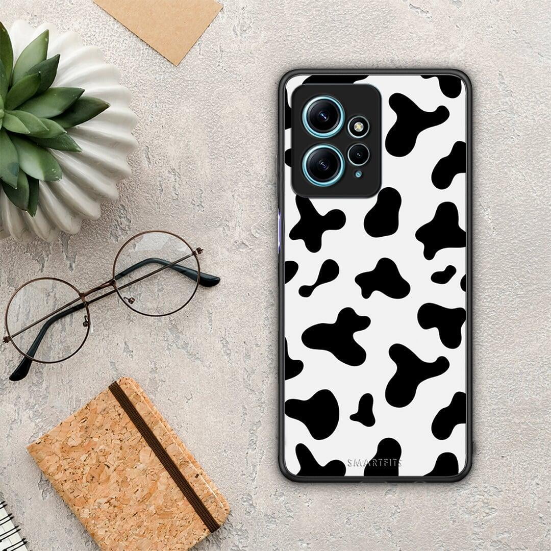 Θήκη Xiaomi Redmi Note 12 4G / Redmi K60 Pro Cow Print από τη Smartfits με σχέδιο στο πίσω μέρος και μαύρο περίβλημα | Xiaomi Redmi Note 12 4G / Redmi K60 Pro Cow Print Case with Colorful Back and Black Bezels