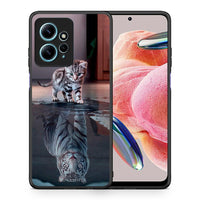 Thumbnail for Θήκη Xiaomi Redmi Note 12 4G / Redmi K60 Pro Cute Tiger από τη Smartfits με σχέδιο στο πίσω μέρος και μαύρο περίβλημα | Xiaomi Redmi Note 12 4G / Redmi K60 Pro Cute Tiger Case with Colorful Back and Black Bezels