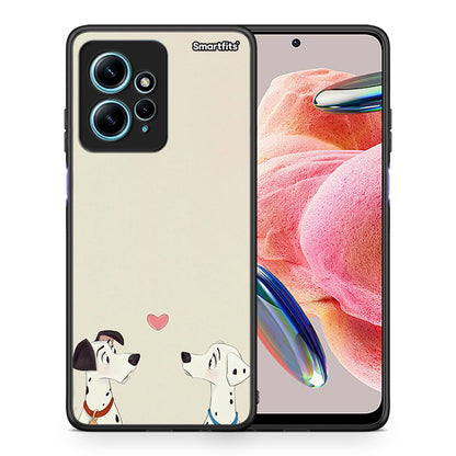 Θήκη Xiaomi Redmi Note 12 4G / Redmi K60 Pro Dalmatians Love από τη Smartfits με σχέδιο στο πίσω μέρος και μαύρο περίβλημα | Xiaomi Redmi Note 12 4G / Redmi K60 Pro Dalmatians Love Case with Colorful Back and Black Bezels