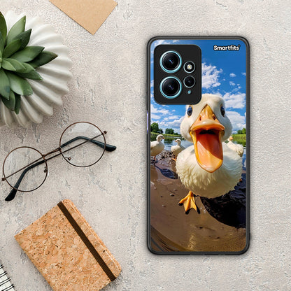 Θήκη Xiaomi Redmi Note 12 4G / Redmi K60 Pro Duck Face από τη Smartfits με σχέδιο στο πίσω μέρος και μαύρο περίβλημα | Xiaomi Redmi Note 12 4G / Redmi K60 Pro Duck Face Case with Colorful Back and Black Bezels