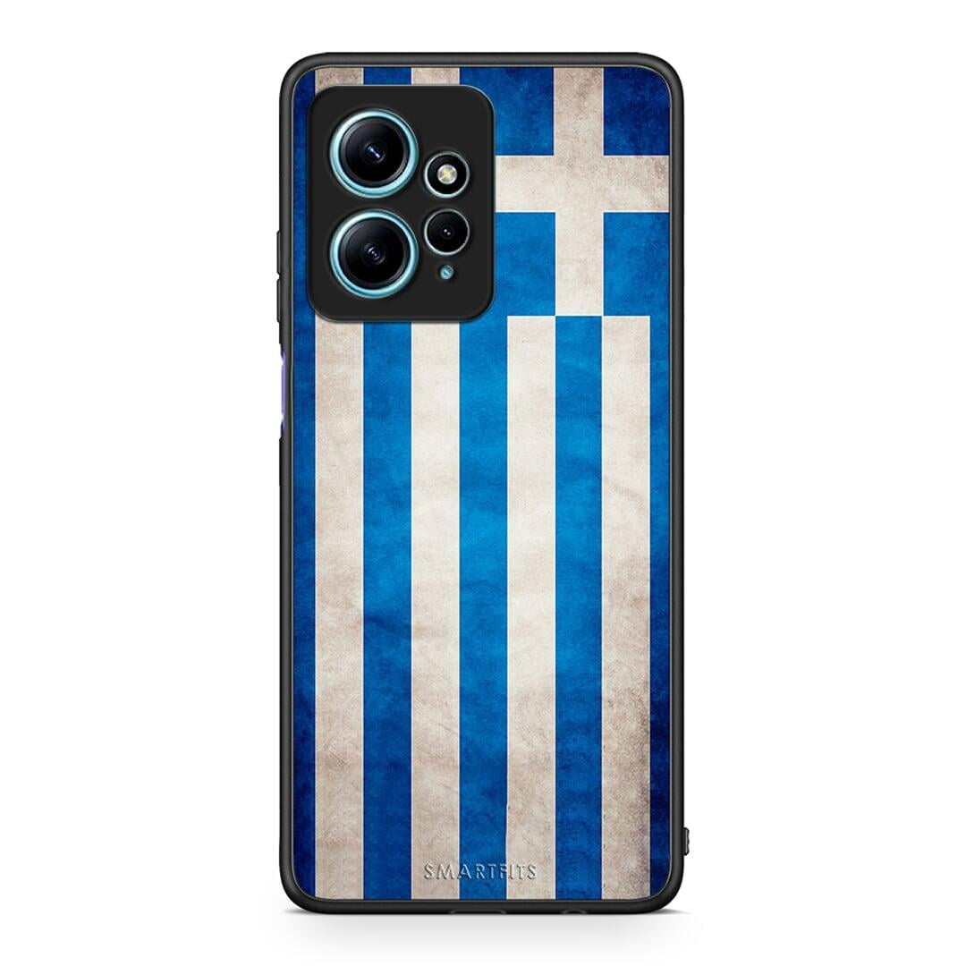 Θήκη Xiaomi Redmi Note 12 4G / Redmi K60 Pro Flag Greek από τη Smartfits με σχέδιο στο πίσω μέρος και μαύρο περίβλημα | Xiaomi Redmi Note 12 4G / Redmi K60 Pro Flag Greek Case with Colorful Back and Black Bezels