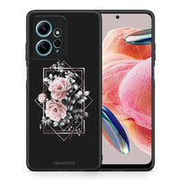 Thumbnail for Θήκη Xiaomi Redmi Note 12 4G / Redmi K60 Pro Flower Frame από τη Smartfits με σχέδιο στο πίσω μέρος και μαύρο περίβλημα | Xiaomi Redmi Note 12 4G / Redmi K60 Pro Flower Frame Case with Colorful Back and Black Bezels