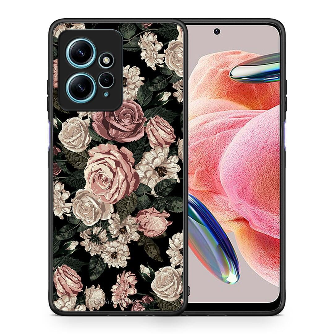 Θήκη Xiaomi Redmi Note 12 4G / Redmi K60 Pro Flower Wild Roses από τη Smartfits με σχέδιο στο πίσω μέρος και μαύρο περίβλημα | Xiaomi Redmi Note 12 4G / Redmi K60 Pro Flower Wild Roses Case with Colorful Back and Black Bezels
