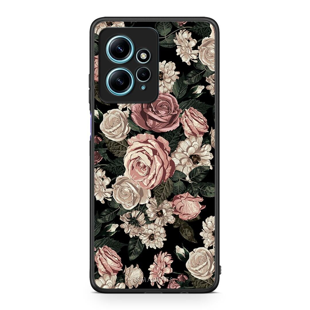 Θήκη Xiaomi Redmi Note 12 4G / Redmi K60 Pro Flower Wild Roses από τη Smartfits με σχέδιο στο πίσω μέρος και μαύρο περίβλημα | Xiaomi Redmi Note 12 4G / Redmi K60 Pro Flower Wild Roses Case with Colorful Back and Black Bezels