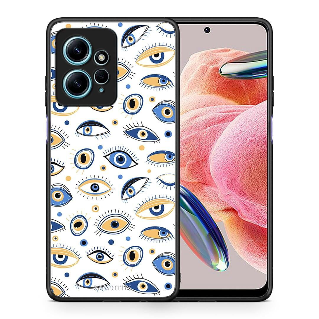 Θήκη Xiaomi Redmi Note 12 4G / Redmi K60 Pro Ftou Ftou από τη Smartfits με σχέδιο στο πίσω μέρος και μαύρο περίβλημα | Xiaomi Redmi Note 12 4G / Redmi K60 Pro Ftou Ftou Case with Colorful Back and Black Bezels