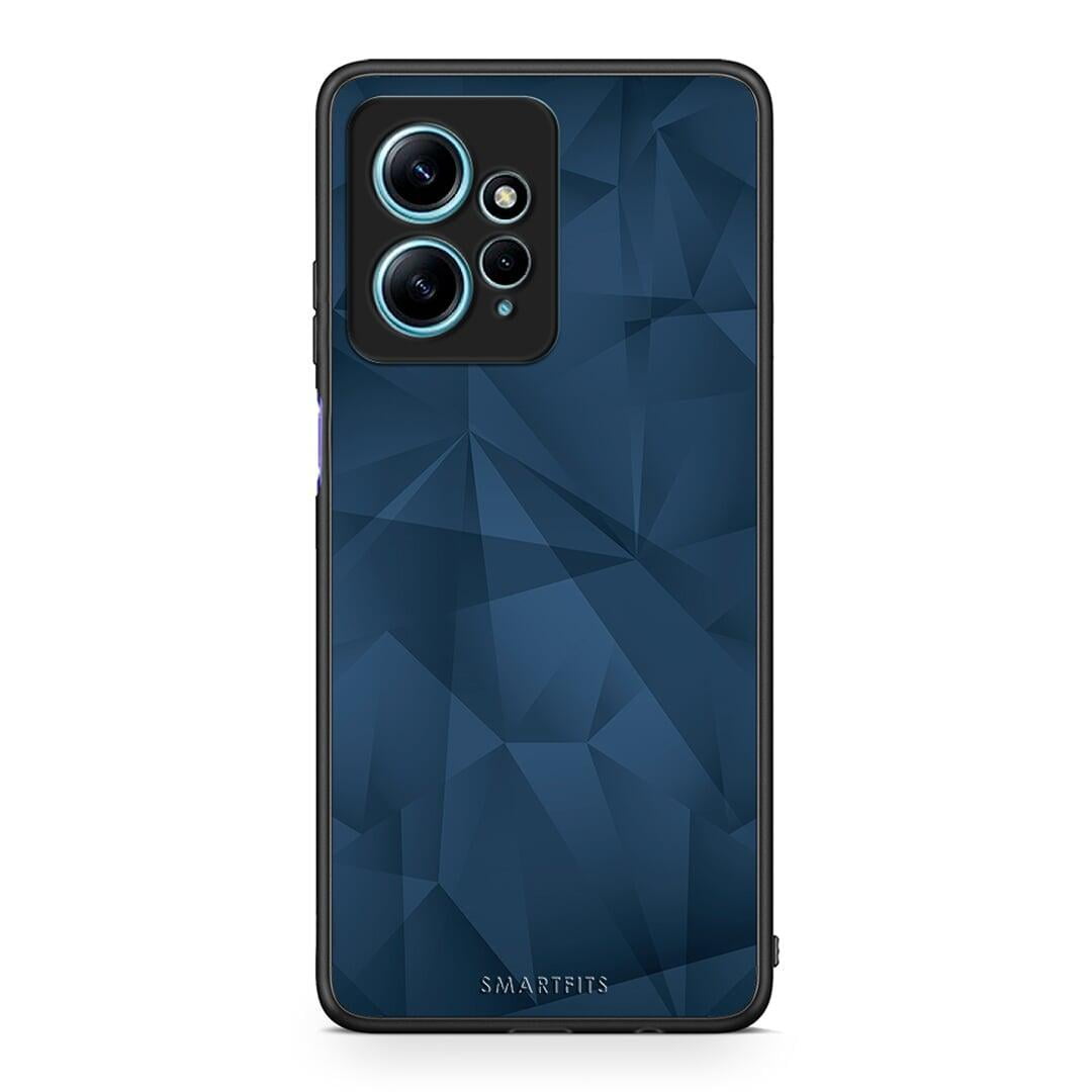 Θήκη Xiaomi Redmi Note 12 4G / Redmi K60 Pro Geometric Blue Abstract από τη Smartfits με σχέδιο στο πίσω μέρος και μαύρο περίβλημα | Xiaomi Redmi Note 12 4G / Redmi K60 Pro Geometric Blue Abstract Case with Colorful Back and Black Bezels