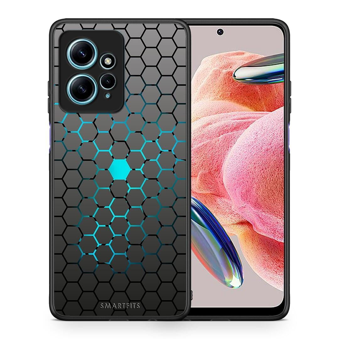 Θήκη Xiaomi Redmi Note 12 4G / Redmi K60 Pro Geometric Hexagonal από τη Smartfits με σχέδιο στο πίσω μέρος και μαύρο περίβλημα | Xiaomi Redmi Note 12 4G / Redmi K60 Pro Geometric Hexagonal Case with Colorful Back and Black Bezels