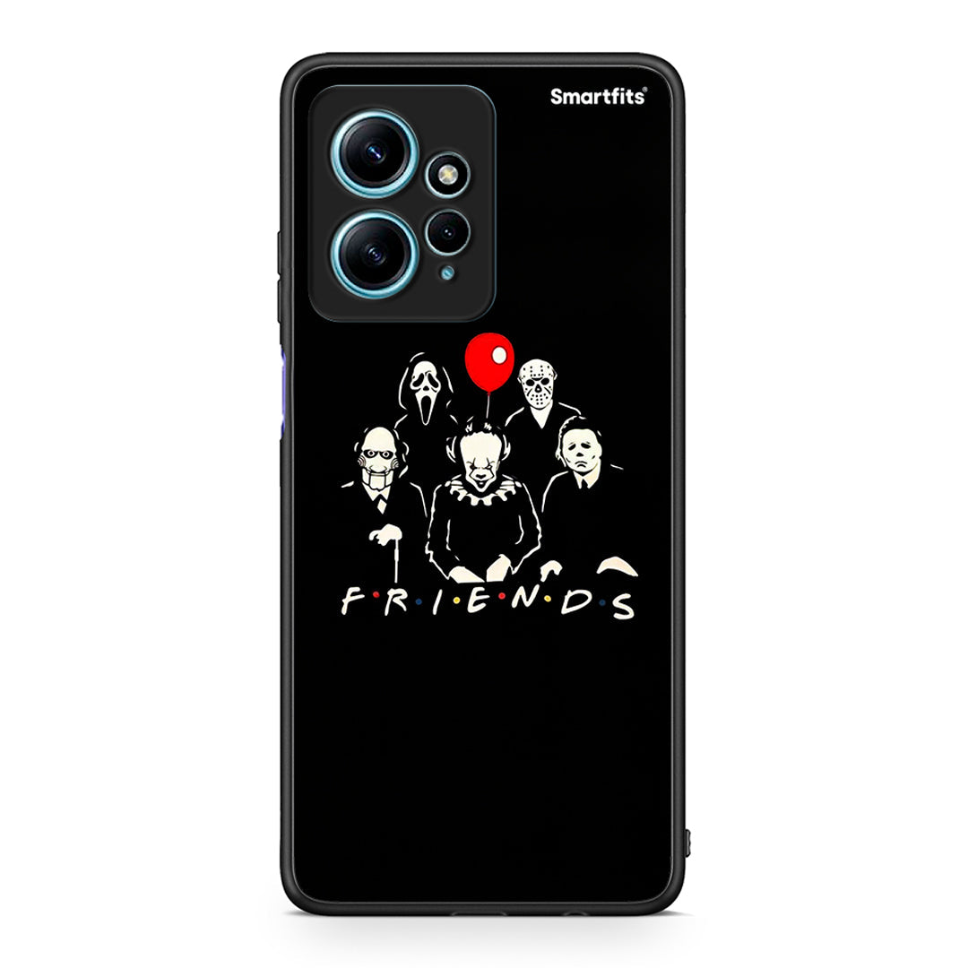 Θήκη Xiaomi Redmi Note 12 4G Halloween Friends από τη Smartfits με σχέδιο στο πίσω μέρος και μαύρο περίβλημα | Xiaomi Redmi Note 12 4G Halloween Friends Case with Colorful Back and Black Bezels