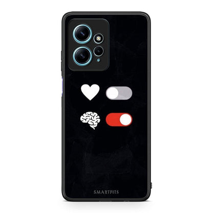 Θήκη Xiaomi Redmi Note 12 4G / Redmi K60 Pro Heart Vs Brain από τη Smartfits με σχέδιο στο πίσω μέρος και μαύρο περίβλημα | Xiaomi Redmi Note 12 4G / Redmi K60 Pro Heart Vs Brain Case with Colorful Back and Black Bezels