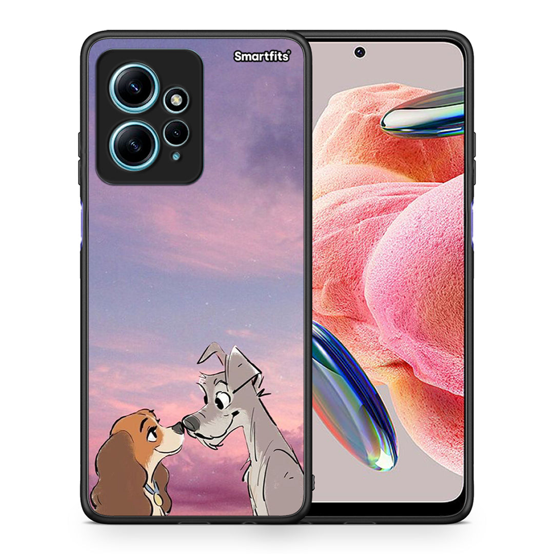 Θήκη Xiaomi Redmi Note 12 4G / Redmi K60 Pro Lady And Tramp από τη Smartfits με σχέδιο στο πίσω μέρος και μαύρο περίβλημα | Xiaomi Redmi Note 12 4G / Redmi K60 Pro Lady And Tramp Case with Colorful Back and Black Bezels