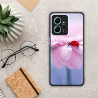 Thumbnail for Θήκη Xiaomi Redmi Note 12 4G / Redmi K60 Pro Ladybug Flower από τη Smartfits με σχέδιο στο πίσω μέρος και μαύρο περίβλημα | Xiaomi Redmi Note 12 4G / Redmi K60 Pro Ladybug Flower Case with Colorful Back and Black Bezels