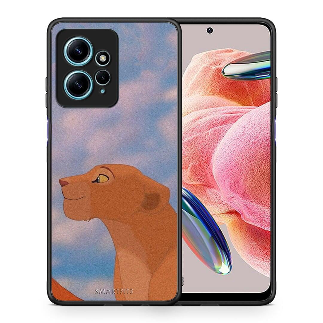 Θήκη Xiaomi Redmi Note 12 4G / Redmi K60 Pro Lion Love 2 από τη Smartfits με σχέδιο στο πίσω μέρος και μαύρο περίβλημα | Xiaomi Redmi Note 12 4G / Redmi K60 Pro Lion Love 2 Case with Colorful Back and Black Bezels