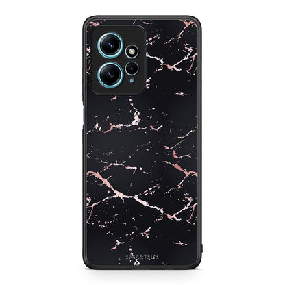 Θήκη Xiaomi Redmi Note 12 4G / Redmi K60 Pro Marble Black Rosegold από τη Smartfits με σχέδιο στο πίσω μέρος και μαύρο περίβλημα | Xiaomi Redmi Note 12 4G / Redmi K60 Pro Marble Black Rosegold Case with Colorful Back and Black Bezels