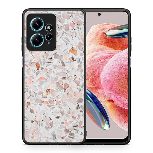Θήκη Xiaomi Redmi Note 12 4G / Redmi K60 Pro Marble Terrazzo από τη Smartfits με σχέδιο στο πίσω μέρος και μαύρο περίβλημα | Xiaomi Redmi Note 12 4G / Redmi K60 Pro Marble Terrazzo Case with Colorful Back and Black Bezels