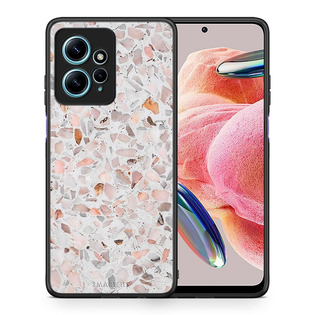 Θήκη Xiaomi Redmi Note 12 4G / Redmi K60 Pro Marble Terrazzo από τη Smartfits με σχέδιο στο πίσω μέρος και μαύρο περίβλημα | Xiaomi Redmi Note 12 4G / Redmi K60 Pro Marble Terrazzo Case with Colorful Back and Black Bezels