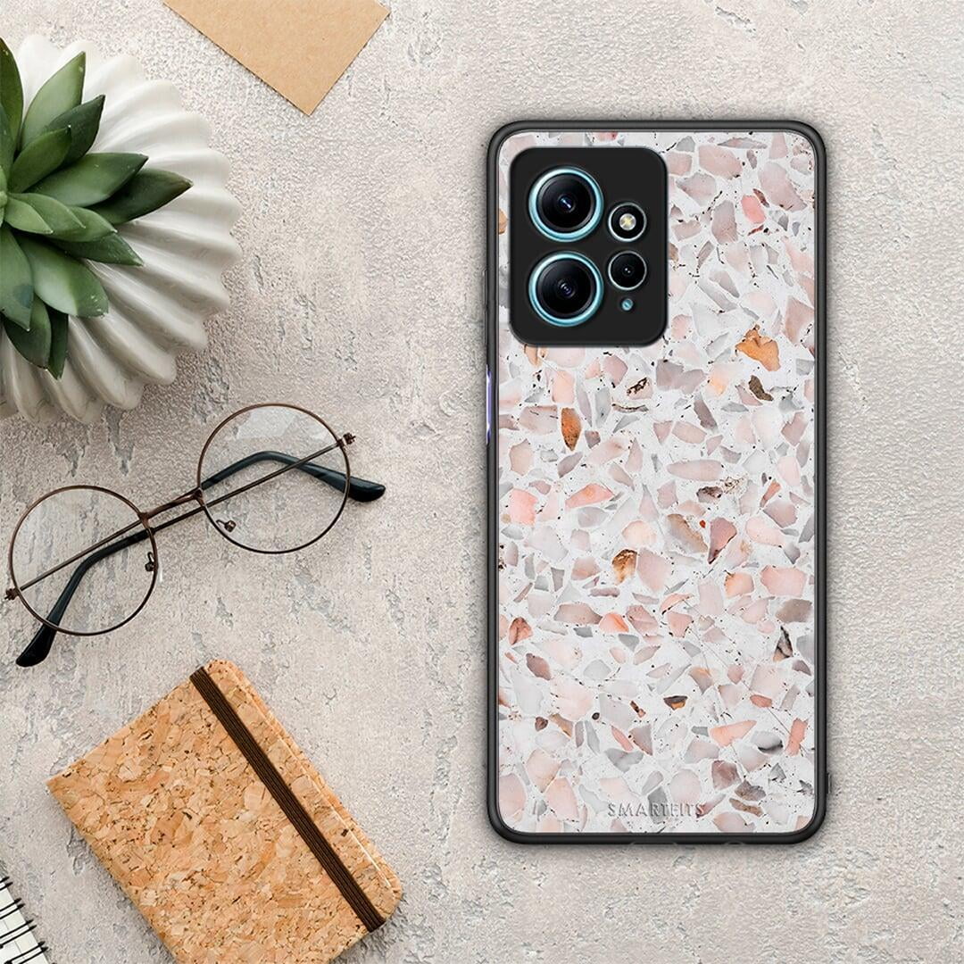 Θήκη Xiaomi Redmi Note 12 4G / Redmi K60 Pro Marble Terrazzo από τη Smartfits με σχέδιο στο πίσω μέρος και μαύρο περίβλημα | Xiaomi Redmi Note 12 4G / Redmi K60 Pro Marble Terrazzo Case with Colorful Back and Black Bezels