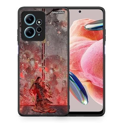 Θήκη Xiaomi Redmi Note 12 4G / Redmi K60 Pro Nezuko Kamado από τη Smartfits με σχέδιο στο πίσω μέρος και μαύρο περίβλημα | Xiaomi Redmi Note 12 4G / Redmi K60 Pro Nezuko Kamado Case with Colorful Back and Black Bezels