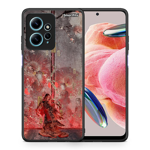 Θήκη Xiaomi Redmi Note 12 4G / Redmi K60 Pro Nezuko Kamado από τη Smartfits με σχέδιο στο πίσω μέρος και μαύρο περίβλημα | Xiaomi Redmi Note 12 4G / Redmi K60 Pro Nezuko Kamado Case with Colorful Back and Black Bezels
