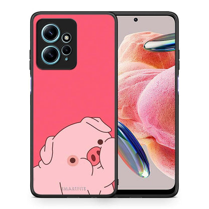 Θήκη Xiaomi Redmi Note 12 4G / Redmi K60 Pro Pig Love 1 από τη Smartfits με σχέδιο στο πίσω μέρος και μαύρο περίβλημα | Xiaomi Redmi Note 12 4G / Redmi K60 Pro Pig Love 1 Case with Colorful Back and Black Bezels