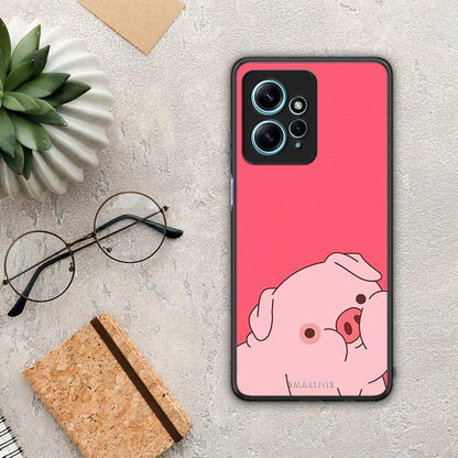Θήκη Xiaomi Redmi Note 12 4G / Redmi K60 Pro Pig Love 1 από τη Smartfits με σχέδιο στο πίσω μέρος και μαύρο περίβλημα | Xiaomi Redmi Note 12 4G / Redmi K60 Pro Pig Love 1 Case with Colorful Back and Black Bezels