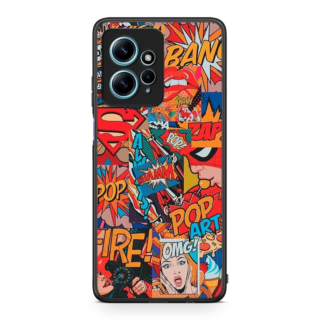 Θήκη Xiaomi Redmi Note 12 4G / Redmi K60 Pro PopArt OMG από τη Smartfits με σχέδιο στο πίσω μέρος και μαύρο περίβλημα | Xiaomi Redmi Note 12 4G / Redmi K60 Pro PopArt OMG Case with Colorful Back and Black Bezels