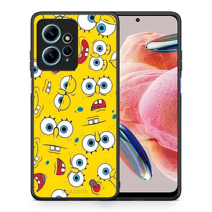 Θήκη Xiaomi Redmi Note 12 4G / Redmi K60 Pro PopArt Sponge από τη Smartfits με σχέδιο στο πίσω μέρος και μαύρο περίβλημα | Xiaomi Redmi Note 12 4G / Redmi K60 Pro PopArt Sponge Case with Colorful Back and Black Bezels