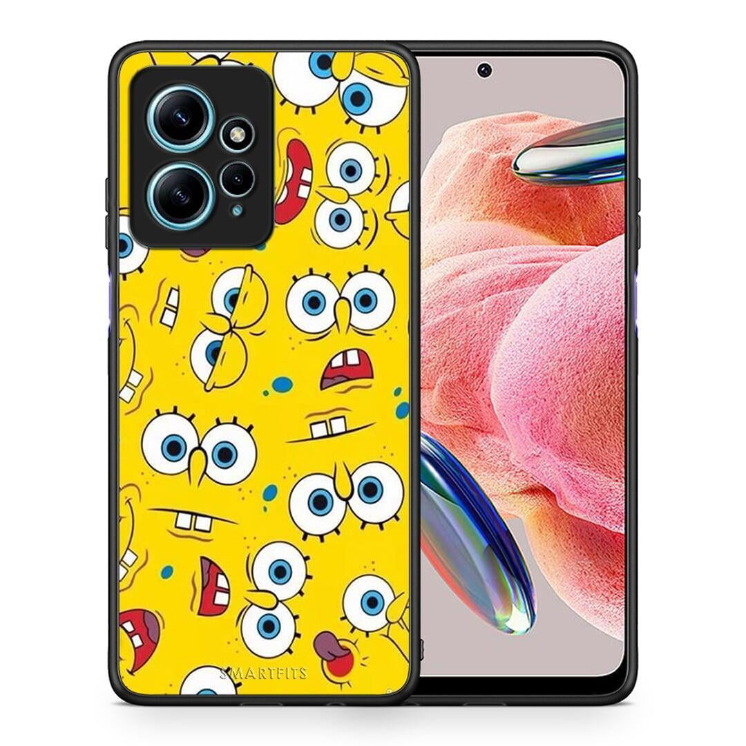 Θήκη Xiaomi Redmi Note 12 4G / Redmi K60 Pro PopArt Sponge από τη Smartfits με σχέδιο στο πίσω μέρος και μαύρο περίβλημα | Xiaomi Redmi Note 12 4G / Redmi K60 Pro PopArt Sponge Case with Colorful Back and Black Bezels