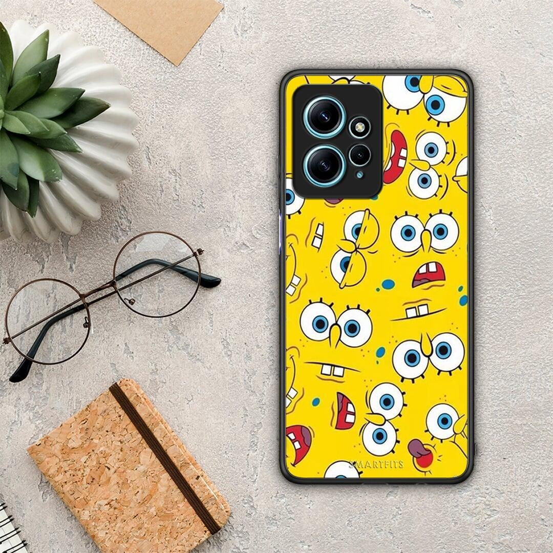 Θήκη Xiaomi Redmi Note 12 4G / Redmi K60 Pro PopArt Sponge από τη Smartfits με σχέδιο στο πίσω μέρος και μαύρο περίβλημα | Xiaomi Redmi Note 12 4G / Redmi K60 Pro PopArt Sponge Case with Colorful Back and Black Bezels