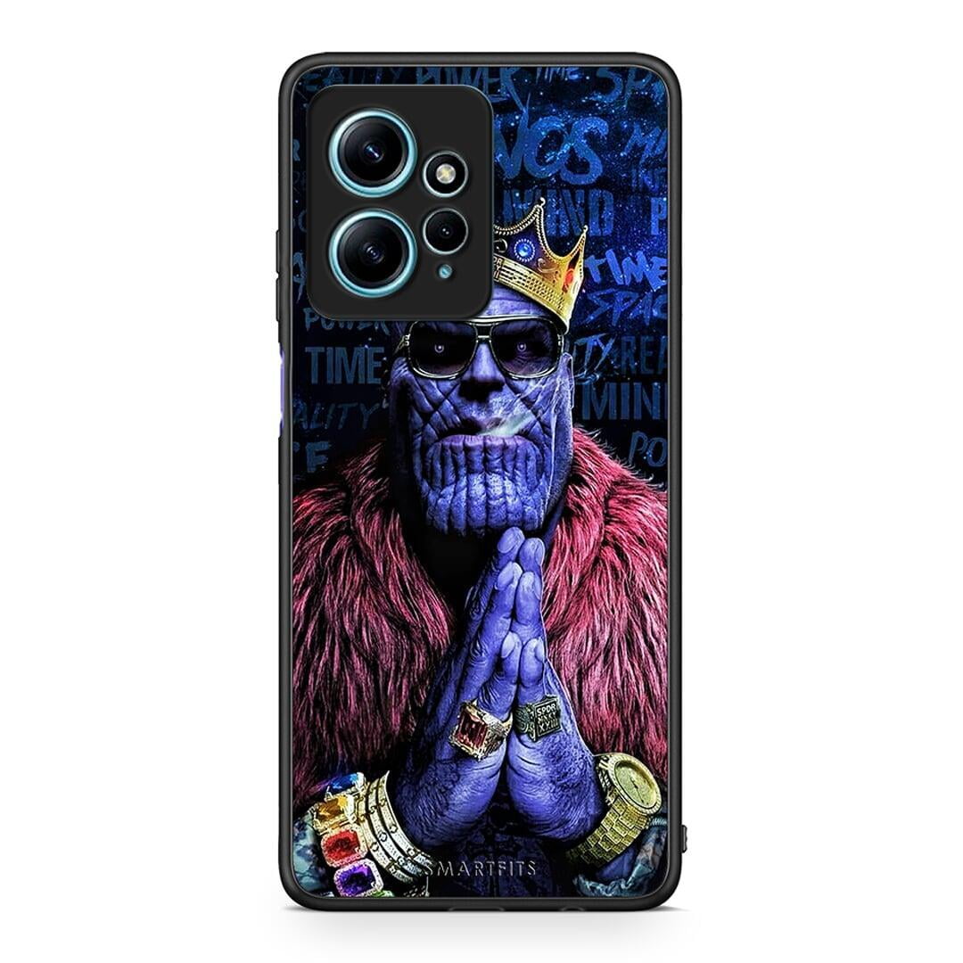 Θήκη Xiaomi Redmi Note 12 4G / Redmi K60 Pro PopArt Thanos από τη Smartfits με σχέδιο στο πίσω μέρος και μαύρο περίβλημα | Xiaomi Redmi Note 12 4G / Redmi K60 Pro PopArt Thanos Case with Colorful Back and Black Bezels