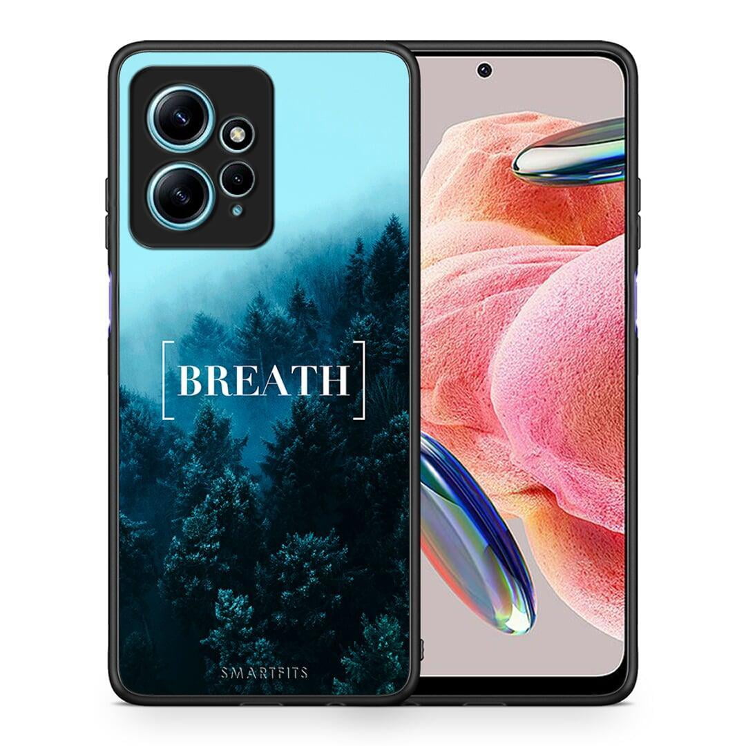 Θήκη Xiaomi Redmi Note 12 4G / Redmi K60 Pro Quote Breath από τη Smartfits με σχέδιο στο πίσω μέρος και μαύρο περίβλημα | Xiaomi Redmi Note 12 4G / Redmi K60 Pro Quote Breath Case with Colorful Back and Black Bezels