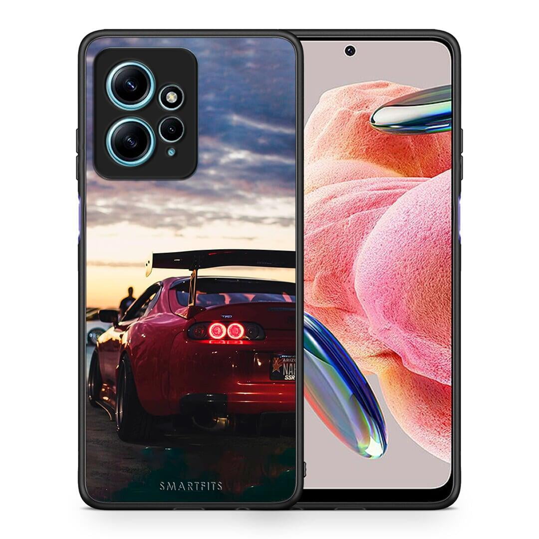 Θήκη Xiaomi Redmi Note 12 4G / Redmi K60 Pro Racing Supra από τη Smartfits με σχέδιο στο πίσω μέρος και μαύρο περίβλημα | Xiaomi Redmi Note 12 4G / Redmi K60 Pro Racing Supra Case with Colorful Back and Black Bezels