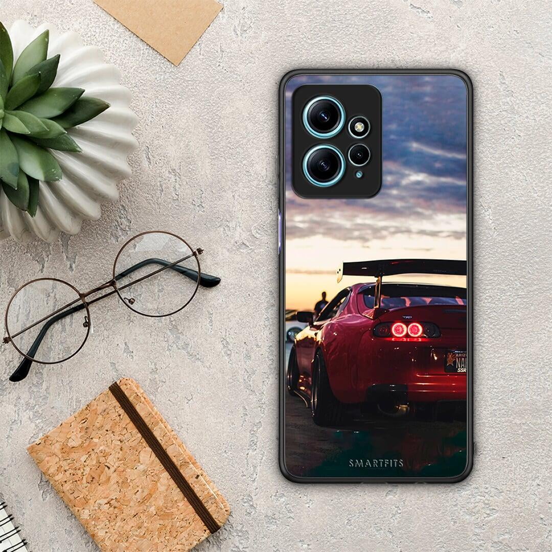 Θήκη Xiaomi Redmi Note 12 4G / Redmi K60 Pro Racing Supra από τη Smartfits με σχέδιο στο πίσω μέρος και μαύρο περίβλημα | Xiaomi Redmi Note 12 4G / Redmi K60 Pro Racing Supra Case with Colorful Back and Black Bezels