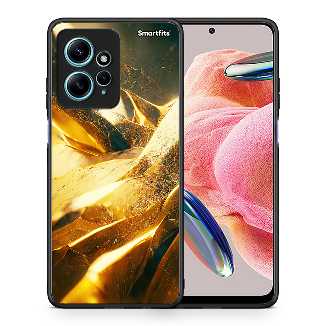 Θήκη Xiaomi Redmi Note 12 4G / Redmi K60 Pro Real Gold από τη Smartfits με σχέδιο στο πίσω μέρος και μαύρο περίβλημα | Xiaomi Redmi Note 12 4G / Redmi K60 Pro Real Gold Case with Colorful Back and Black Bezels