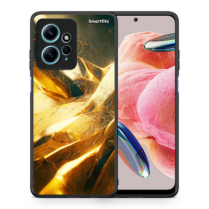 Θήκη Xiaomi Redmi Note 12 4G / Redmi K60 Pro Real Gold από τη Smartfits με σχέδιο στο πίσω μέρος και μαύρο περίβλημα | Xiaomi Redmi Note 12 4G / Redmi K60 Pro Real Gold Case with Colorful Back and Black Bezels