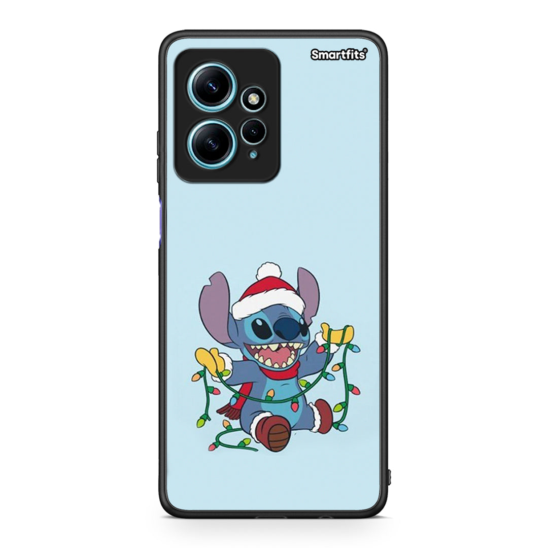 Θήκη Xiaomi Redmi Note 12 4G / Redmi K60 Pro Santa Stich από τη Smartfits με σχέδιο στο πίσω μέρος και μαύρο περίβλημα | Xiaomi Redmi Note 12 4G / Redmi K60 Pro Santa Stich Case with Colorful Back and Black Bezels