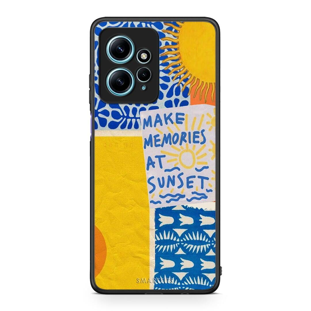 Θήκη Xiaomi Redmi Note 12 4G Sunset Memories από τη Smartfits με σχέδιο στο πίσω μέρος και μαύρο περίβλημα | Xiaomi Redmi Note 12 4G Sunset Memories Case with Colorful Back and Black Bezels