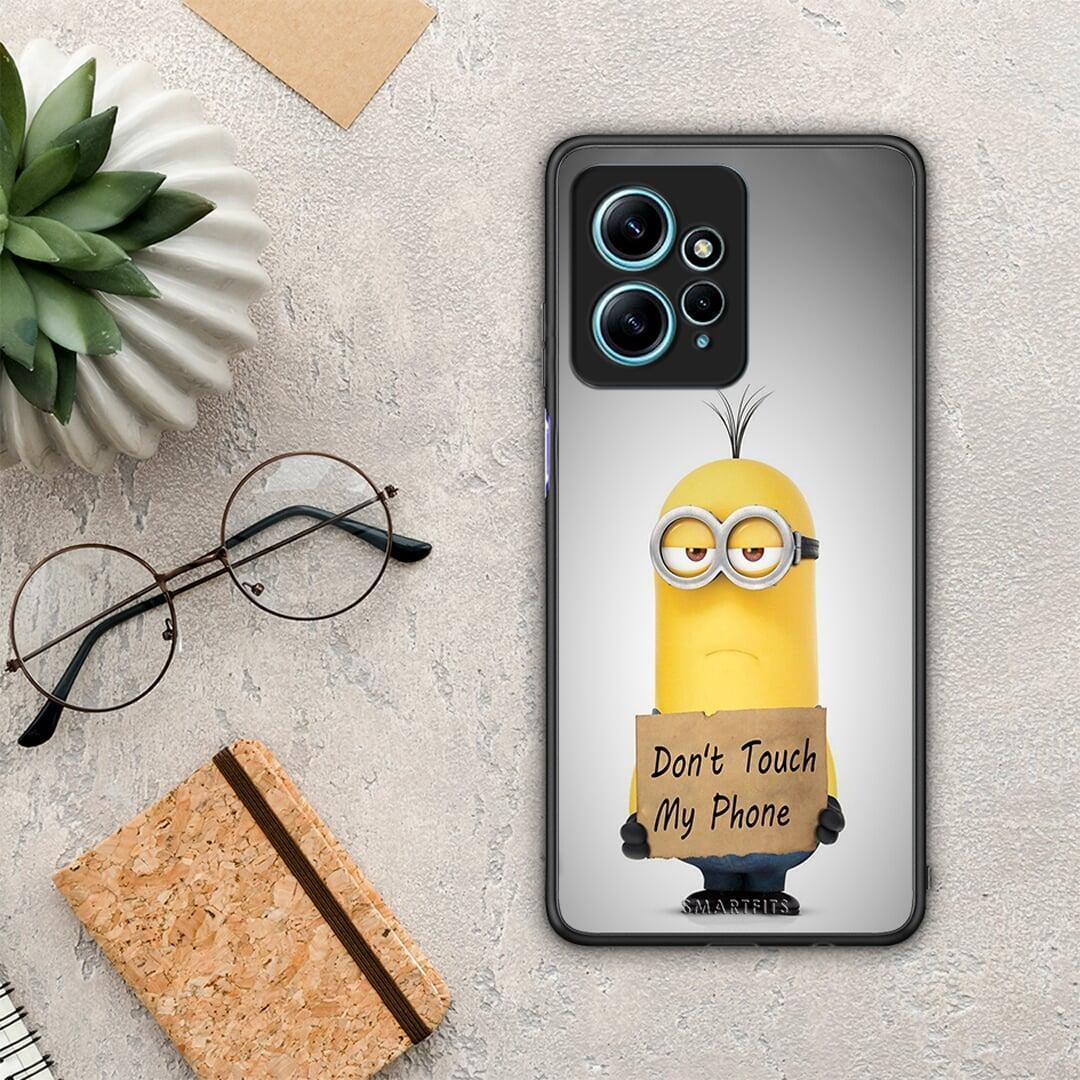 Θήκη Xiaomi Redmi Note 12 4G / Redmi K60 Pro Text Minion από τη Smartfits με σχέδιο στο πίσω μέρος και μαύρο περίβλημα | Xiaomi Redmi Note 12 4G / Redmi K60 Pro Text Minion Case with Colorful Back and Black Bezels