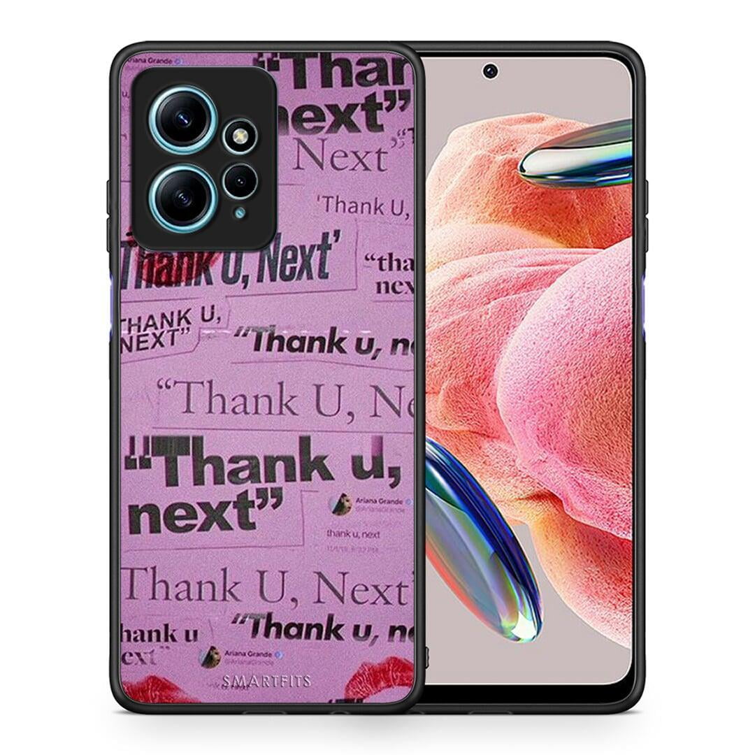 Θήκη Xiaomi Redmi Note 12 4G / Redmi K60 Pro Thank You Next από τη Smartfits με σχέδιο στο πίσω μέρος και μαύρο περίβλημα | Xiaomi Redmi Note 12 4G / Redmi K60 Pro Thank You Next Case with Colorful Back and Black Bezels