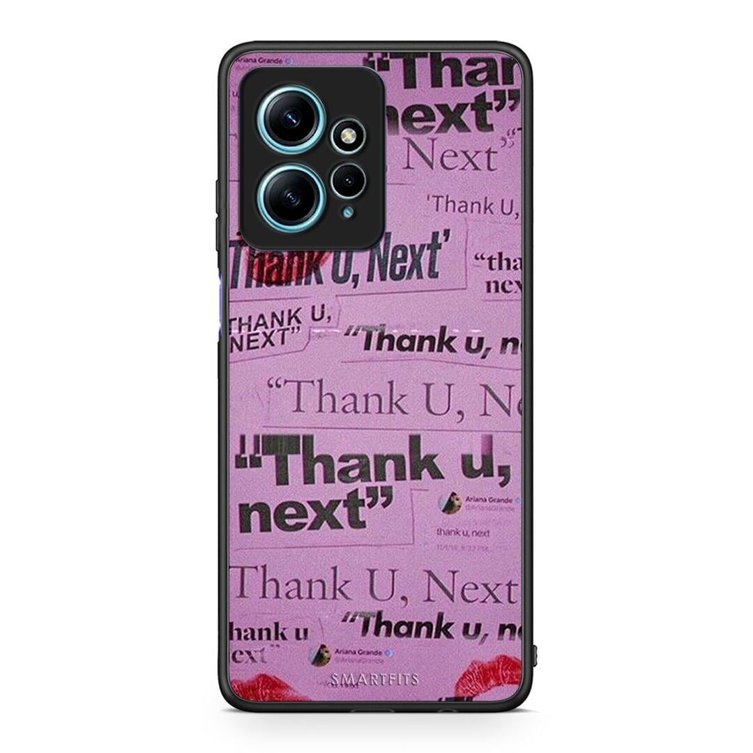 Θήκη Xiaomi Redmi Note 12 4G / Redmi K60 Pro Thank You Next από τη Smartfits με σχέδιο στο πίσω μέρος και μαύρο περίβλημα | Xiaomi Redmi Note 12 4G / Redmi K60 Pro Thank You Next Case with Colorful Back and Black Bezels