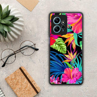 Thumbnail for Θήκη Xiaomi Redmi Note 12 4G / Redmi K60 Pro Tropical Flowers από τη Smartfits με σχέδιο στο πίσω μέρος και μαύρο περίβλημα | Xiaomi Redmi Note 12 4G / Redmi K60 Pro Tropical Flowers Case with Colorful Back and Black Bezels