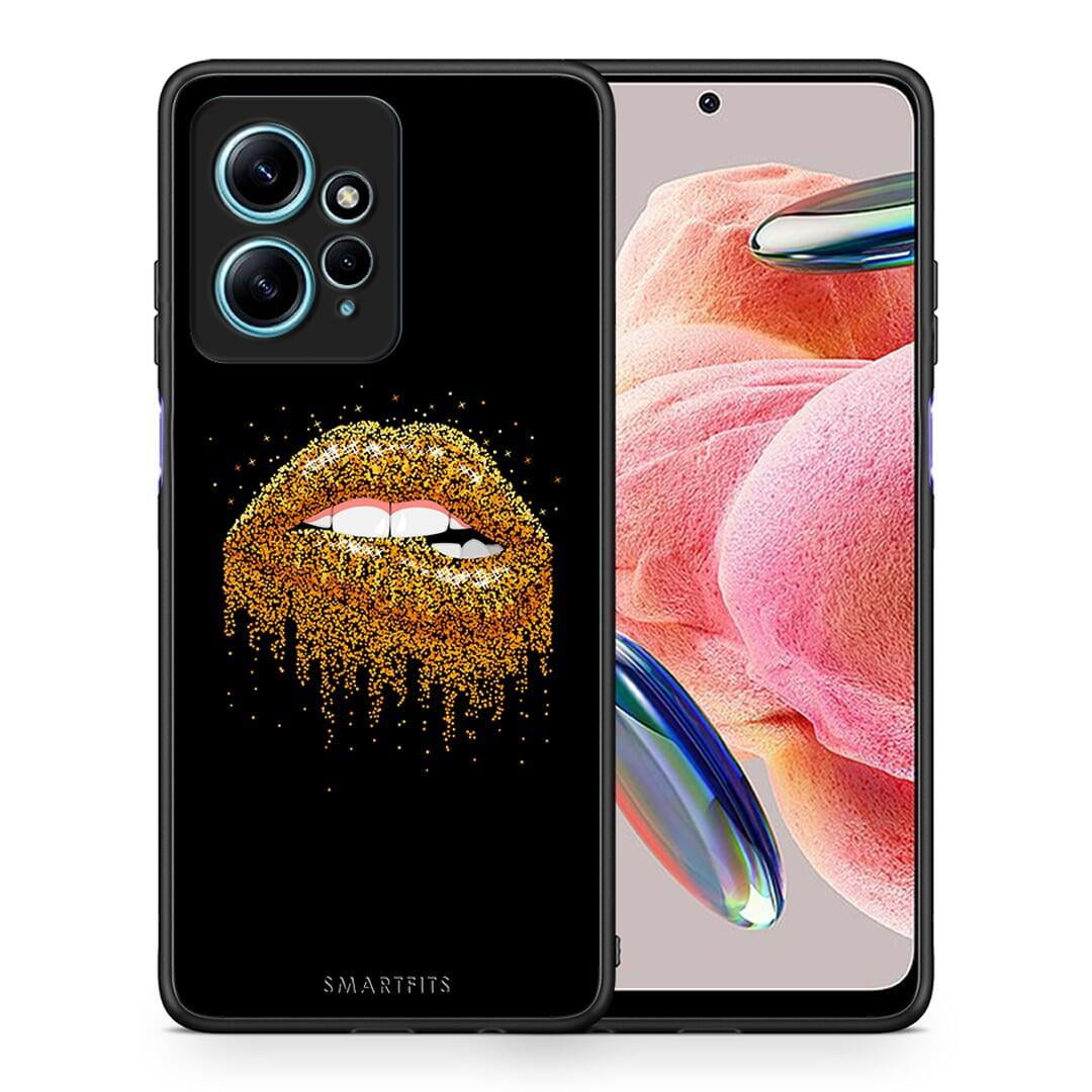 Θήκη Xiaomi Redmi Note 12 4G / Redmi K60 Pro Valentine Golden από τη Smartfits με σχέδιο στο πίσω μέρος και μαύρο περίβλημα | Xiaomi Redmi Note 12 4G / Redmi K60 Pro Valentine Golden Case with Colorful Back and Black Bezels