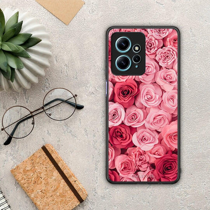Θήκη Xiaomi Redmi Note 12 4G / Redmi K60 Pro Valentine RoseGarden από τη Smartfits με σχέδιο στο πίσω μέρος και μαύρο περίβλημα | Xiaomi Redmi Note 12 4G / Redmi K60 Pro Valentine RoseGarden Case with Colorful Back and Black Bezels