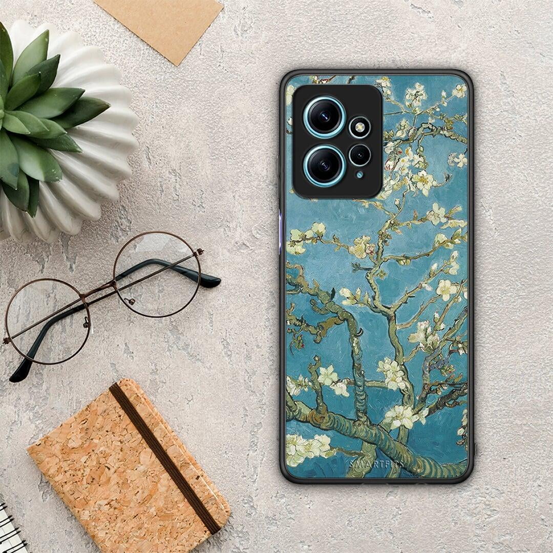 Θήκη Xiaomi Redmi Note 12 4G / Redmi K60 Pro White Blossoms από τη Smartfits με σχέδιο στο πίσω μέρος και μαύρο περίβλημα | Xiaomi Redmi Note 12 4G / Redmi K60 Pro White Blossoms Case with Colorful Back and Black Bezels