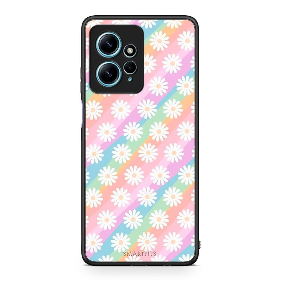 Θήκη Xiaomi Redmi Note 12 4G / Redmi K60 Pro White Daisies από τη Smartfits με σχέδιο στο πίσω μέρος και μαύρο περίβλημα | Xiaomi Redmi Note 12 4G / Redmi K60 Pro White Daisies Case with Colorful Back and Black Bezels