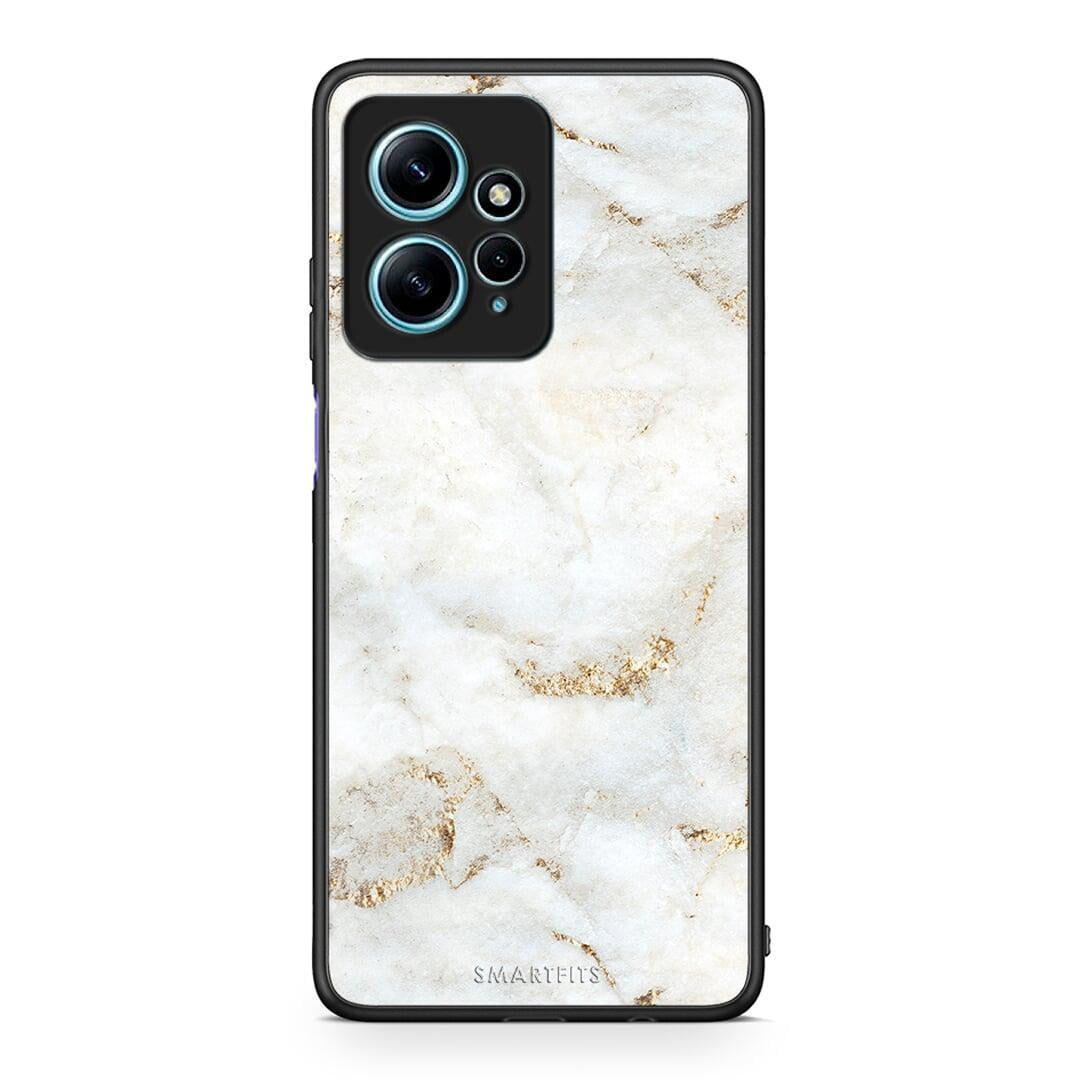 Θήκη Xiaomi Redmi Note 12 4G / Redmi K60 Pro White Gold Marble από τη Smartfits με σχέδιο στο πίσω μέρος και μαύρο περίβλημα | Xiaomi Redmi Note 12 4G / Redmi K60 Pro White Gold Marble Case with Colorful Back and Black Bezels